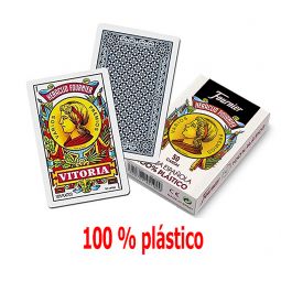 Baralho espanhol em 100 % plástico de Fournier 50 cartões