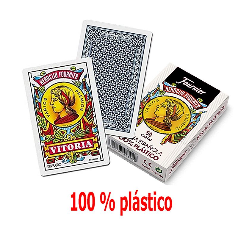 Baraja española en 100% plástico de Fournier 50 cartas