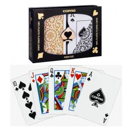 Copag 1546 Bridge Black Gold Regular Poker Casino Playing Cards Plastic Case 