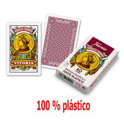 Baralho espanhol em 100 % plástico de Fournier 50 cartões