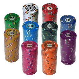 Fichas de poker de 4 cores Royal Club