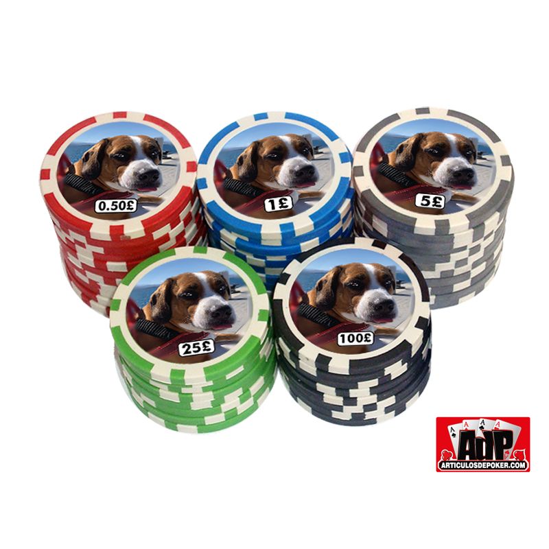 Fichas de poker personalizables con foto