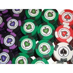 Personalização fichas de poker clay