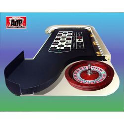 French roulette table, led light, wooden track
