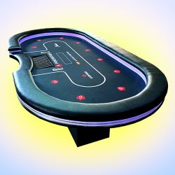 Poker table for cash with double led