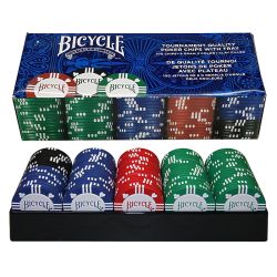 Pack of 100 Bicycle clay poker chips