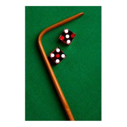 Wooden rake for table craps