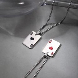 Aces Hearts poker pendant plate