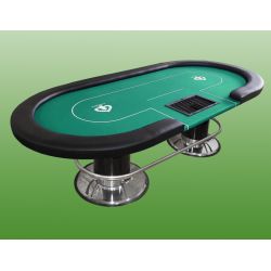 Elegante mesa de pôquer cash verde