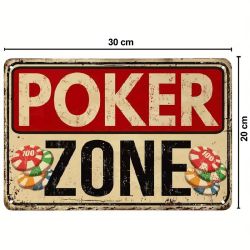 Placa de decoração Poker Zone