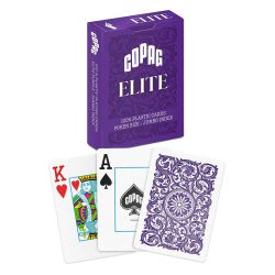 Baralho em plástico de cartas de pôquer Elite roxo