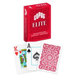 Elite plastic poker cards red...